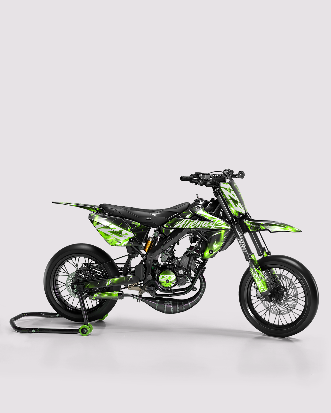 PLASMA - Kit deco RIEJU 50cc - Vert — vue de côté