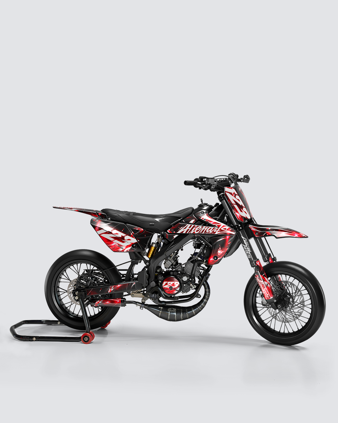 PLASMA - Kit deco RIEJU 50cc - Rouge — vue de côté