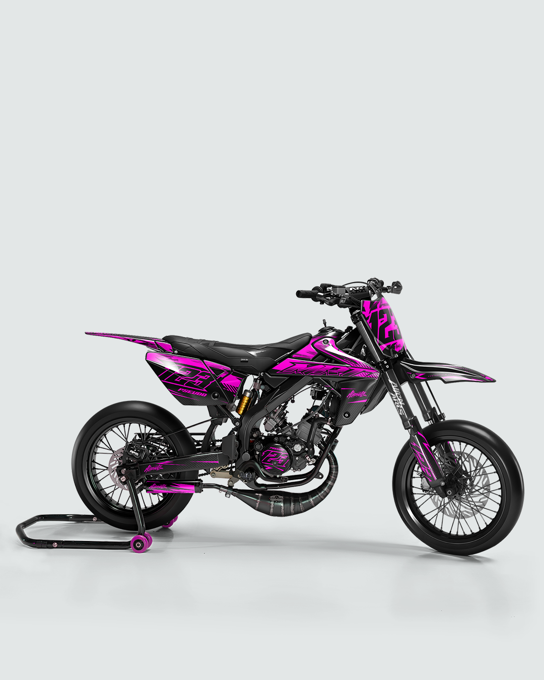 REAPER - Kit deco RIEJU 50cc - Rose — vue de côté