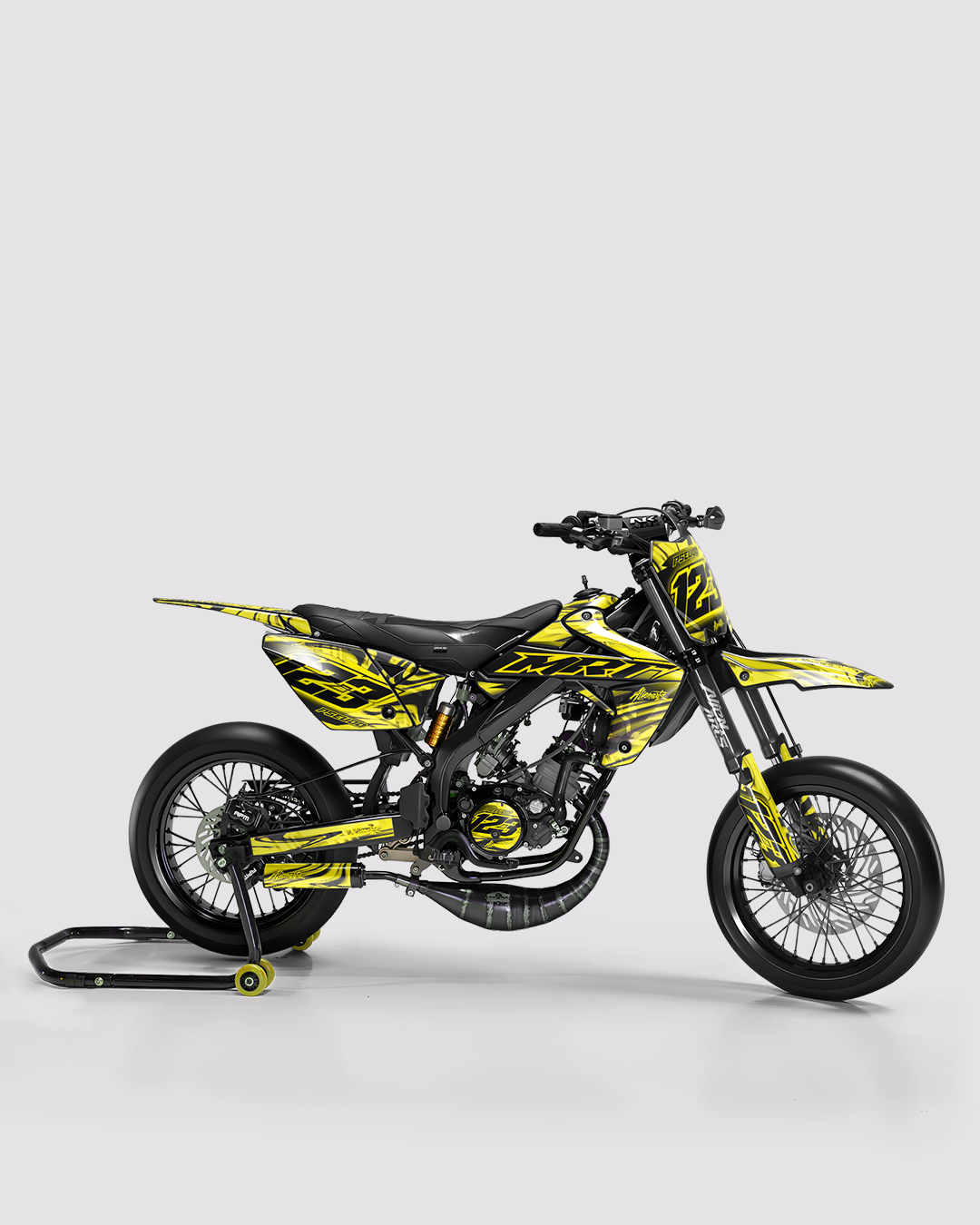 VORTEX - Kit deco RIEJU 50cc - Jaune — vue de côté
