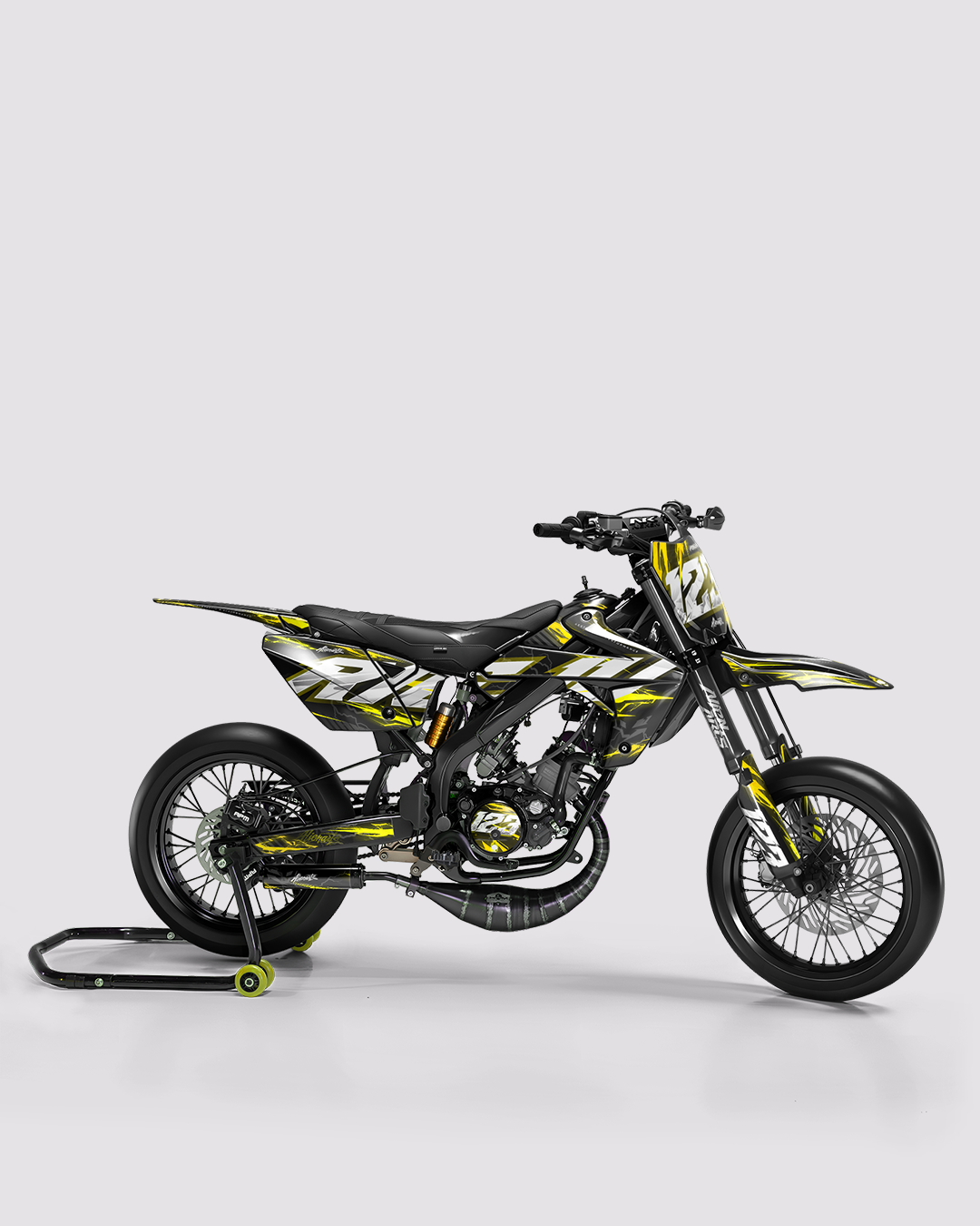 STORMX - Kit deco RIEJU 50cc - Jaune — vue de côté