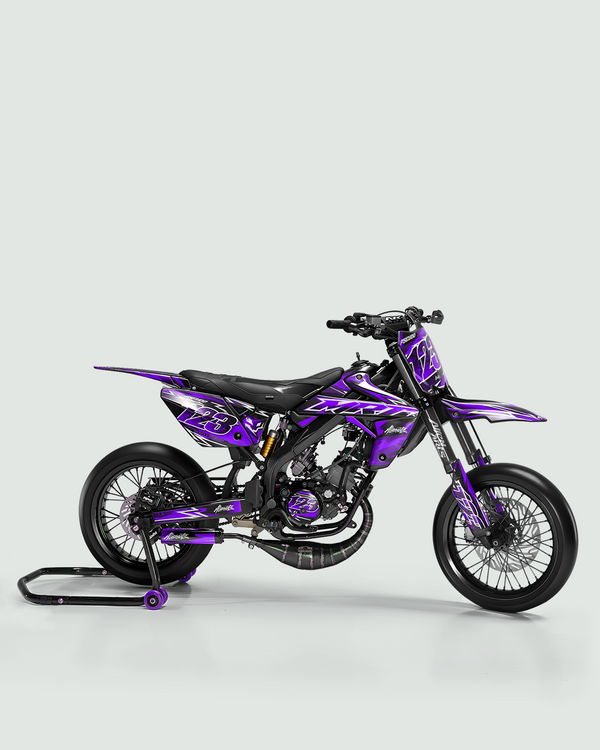RAMPAGE - Kit deco RIEJU 50cc - Violet — vue de côté