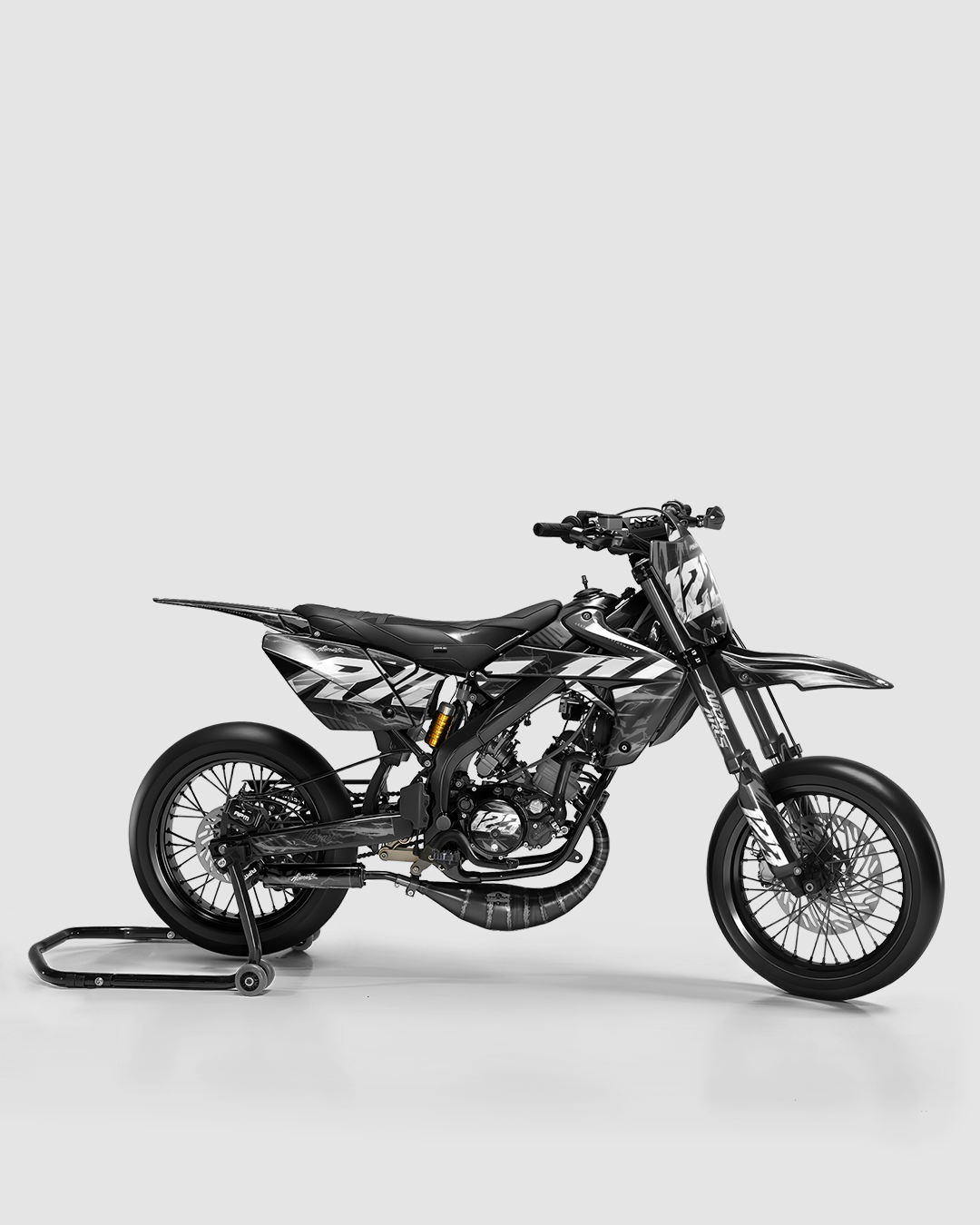 STORMX - Kit deco RIEJU 50cc - Blanc — vue de côté