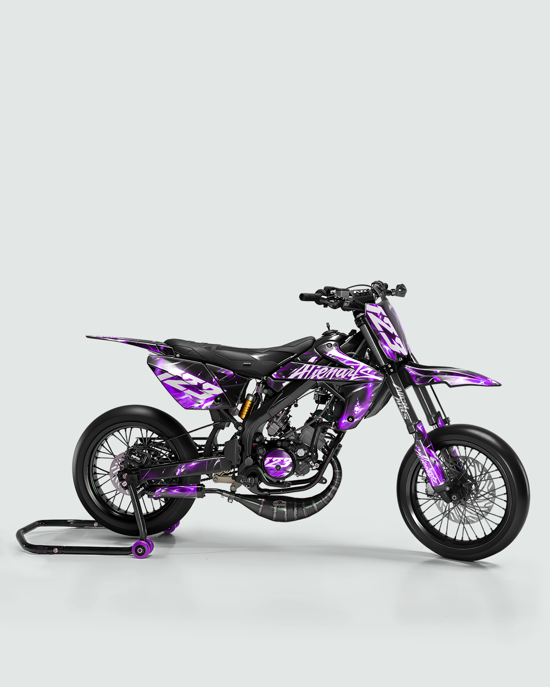 PLASMA - Kit deco RIEJU 50cc - Violet — vue de côté