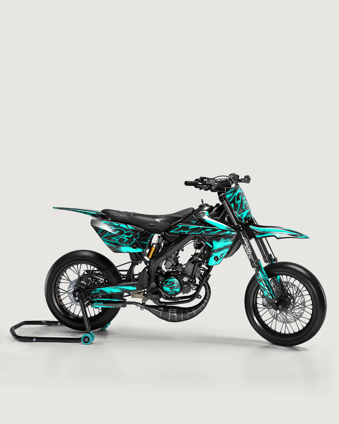 RAZOR - Kit deco RIEJU 50cc - Turquoise — vue de côté