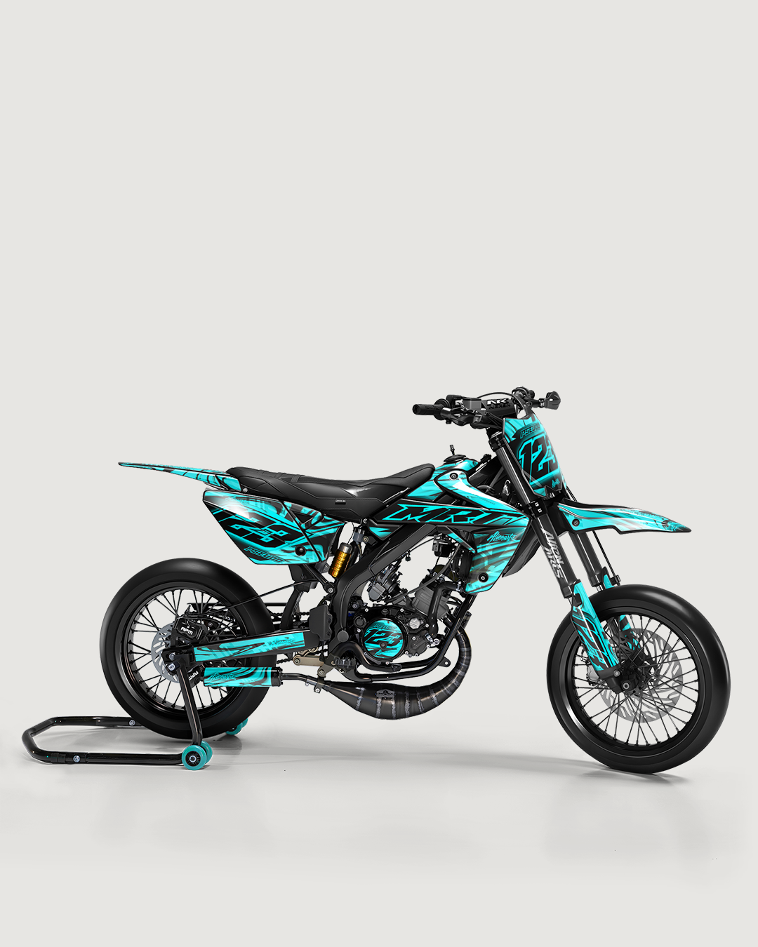 VORTEX - Kit deco RIEJU 50cc - Turquoise — vue de côté