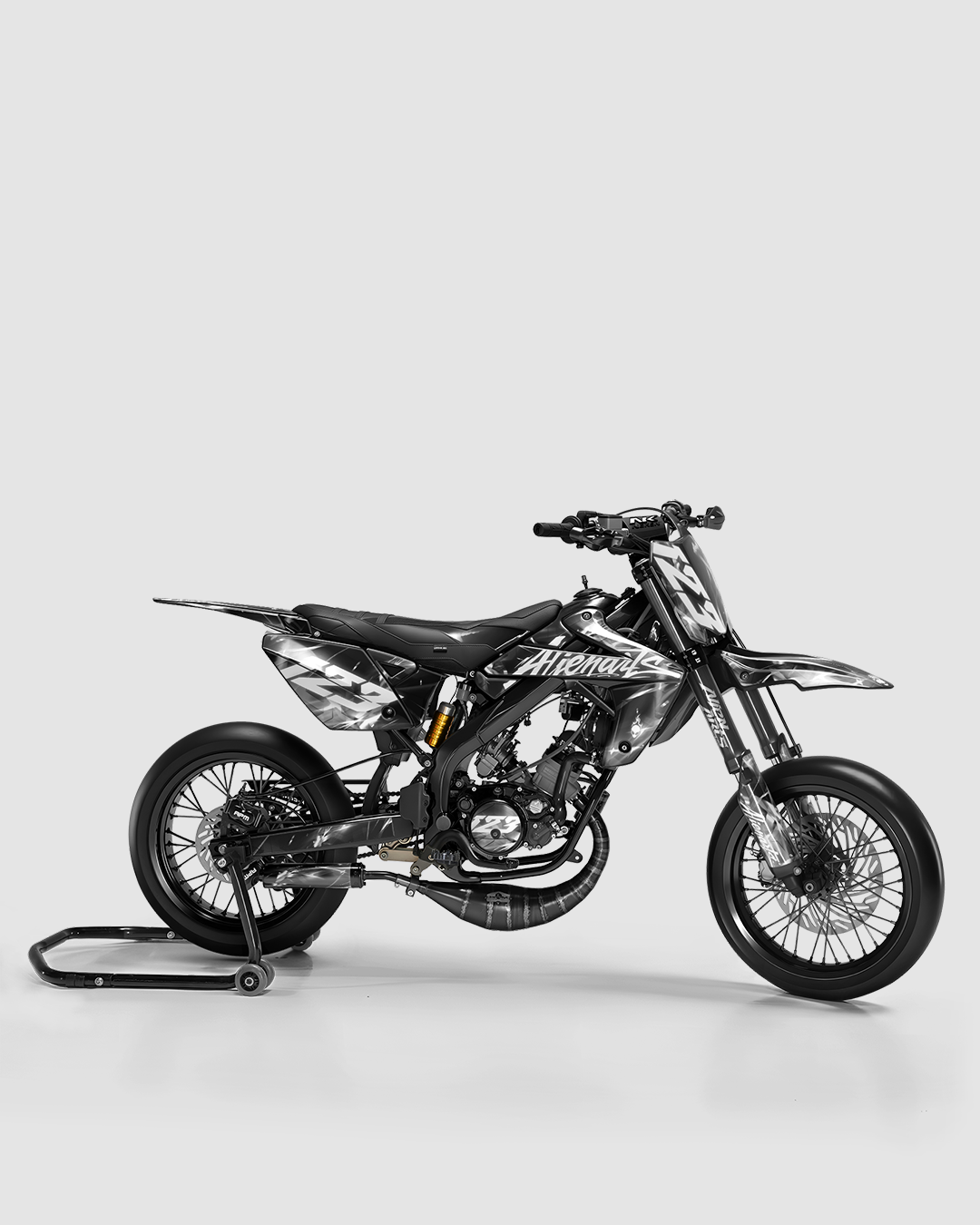 PLASMA - Kit deco RIEJU 50cc - Blanc — vue de côté