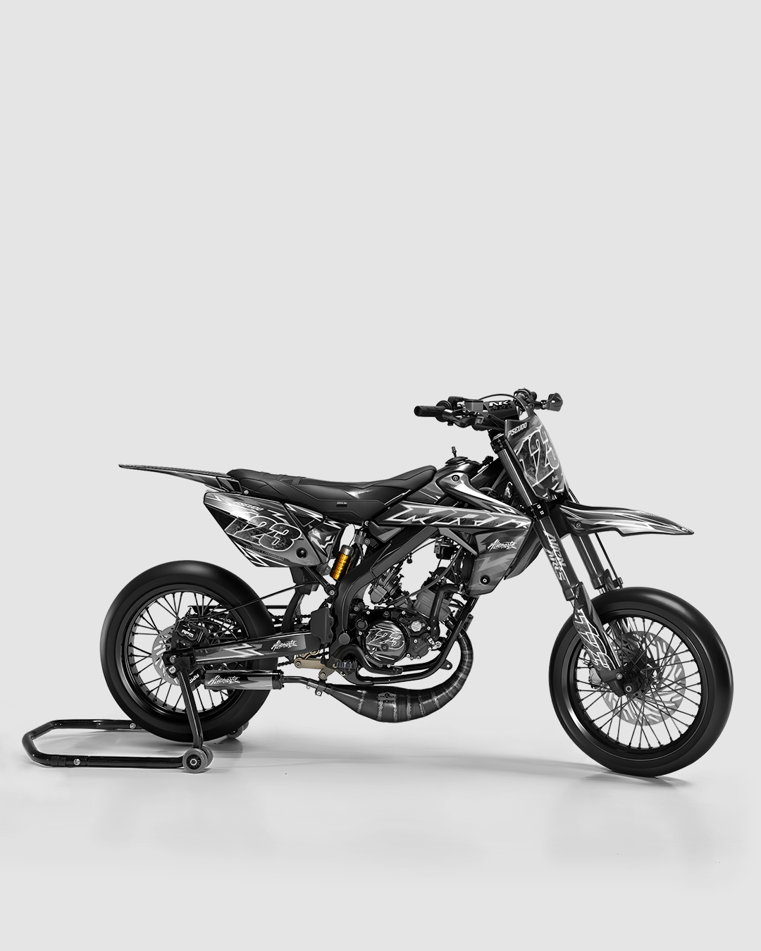 RAMPAGE - Kit deco RIEJU 50cc - Blanc — vue de côté