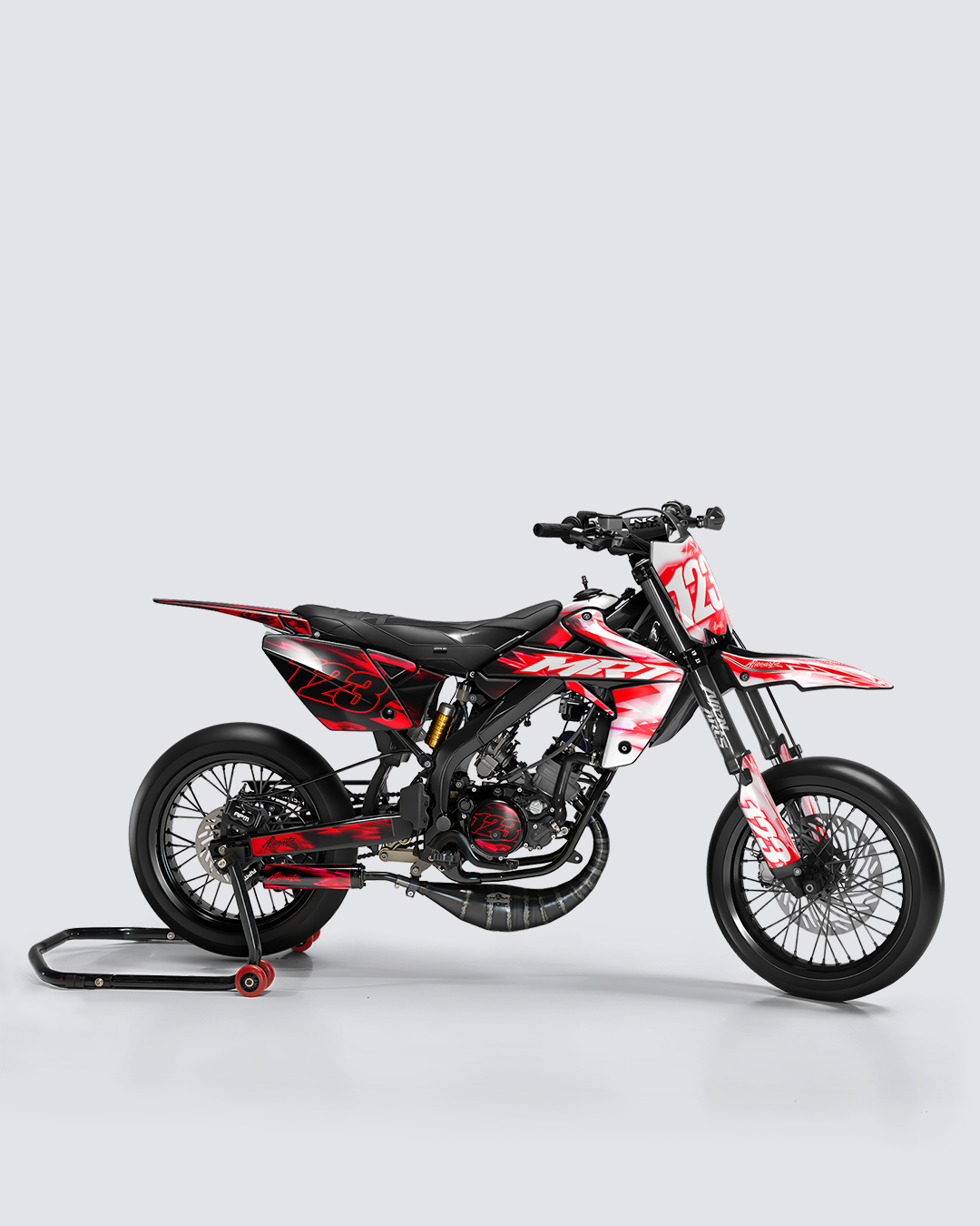 RUSH - Kit deco RIEJU 50cc - Rouge — vue de côté