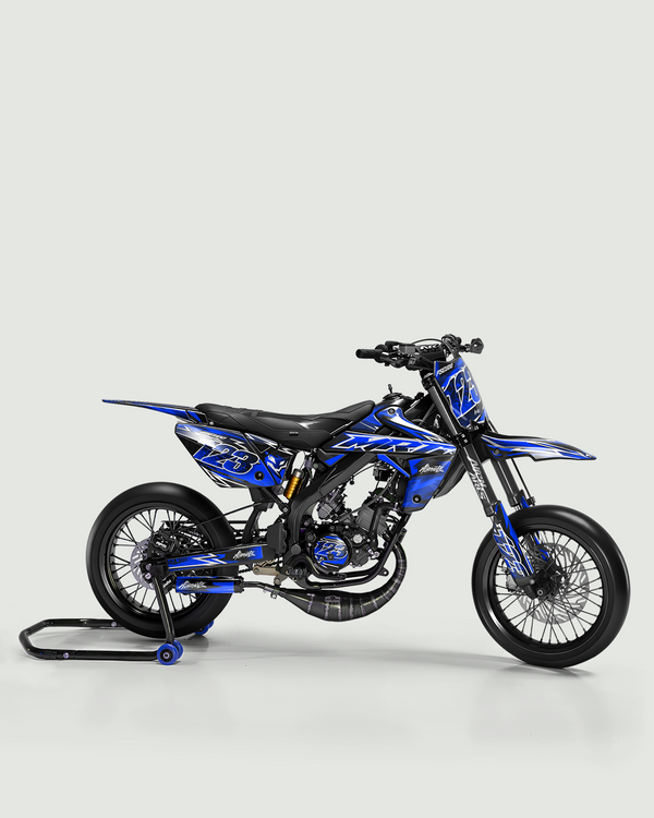 RAMPAGE - Kit deco RIEJU 50cc - Bleu — vue de côté