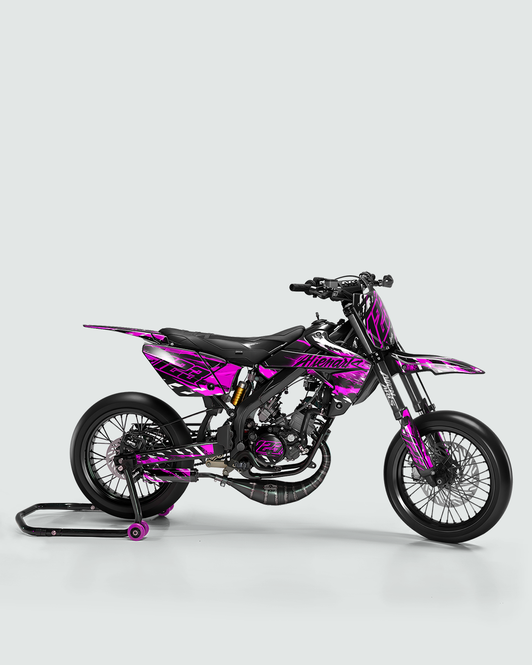 ROGUE - Kit deco RIEJU 50cc - Rose — vue de côté