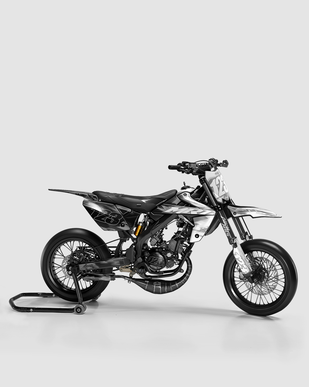 RUSH - Kit deco RIEJU 50cc - Blanc — vue de côté