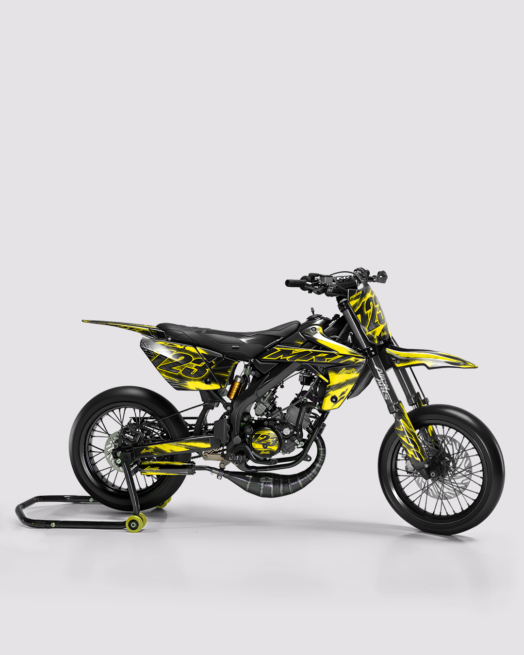 RAZOR - Kit deco RIEJU 50cc - Jaune — vue de côté