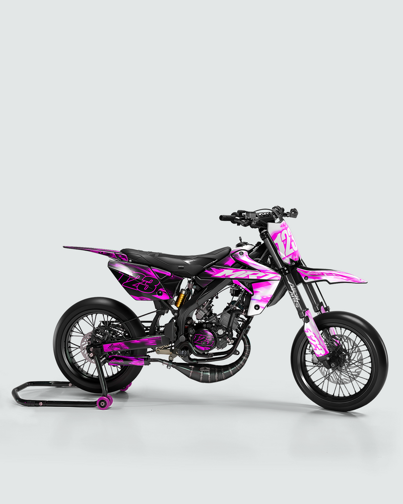 RUSH - Kit deco RIEJU 50cc - Rose — vue de côté