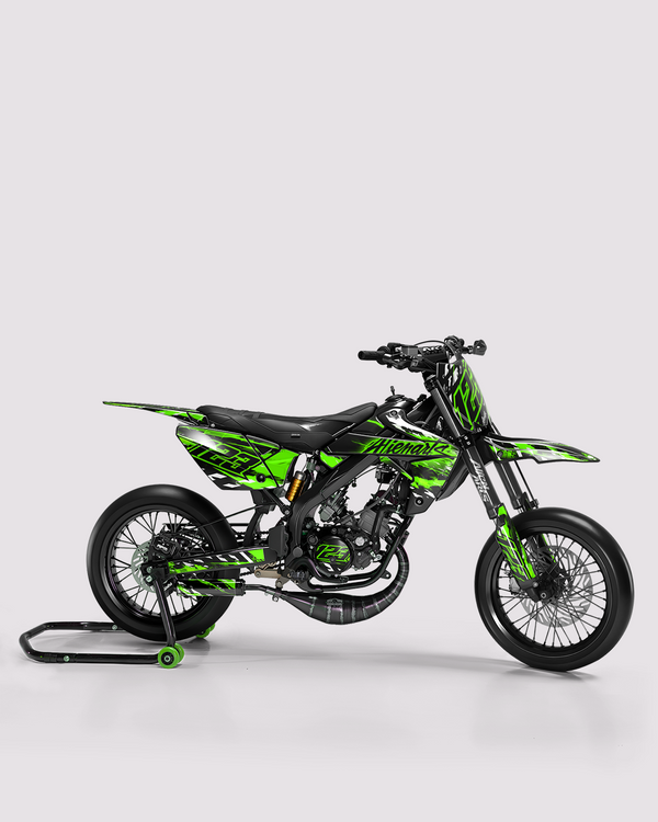 ROGUE - Kit deco RIEJU 50cc - Vert — vue de côté