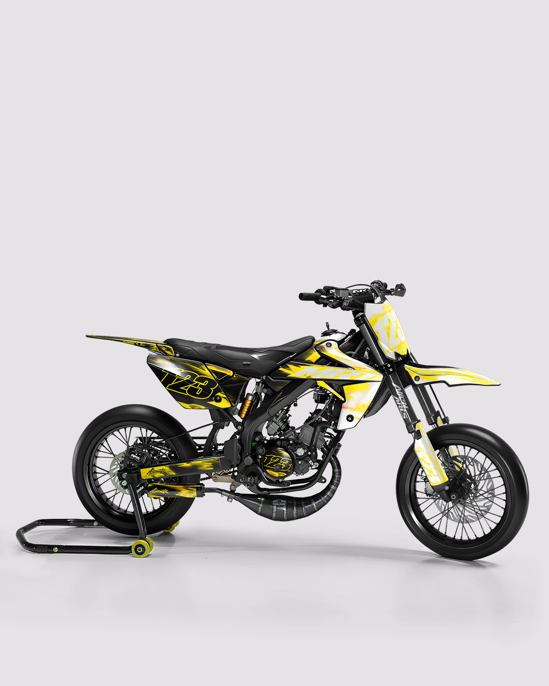 RUSH - Kit deco RIEJU 50cc - Jaune — vue de côté