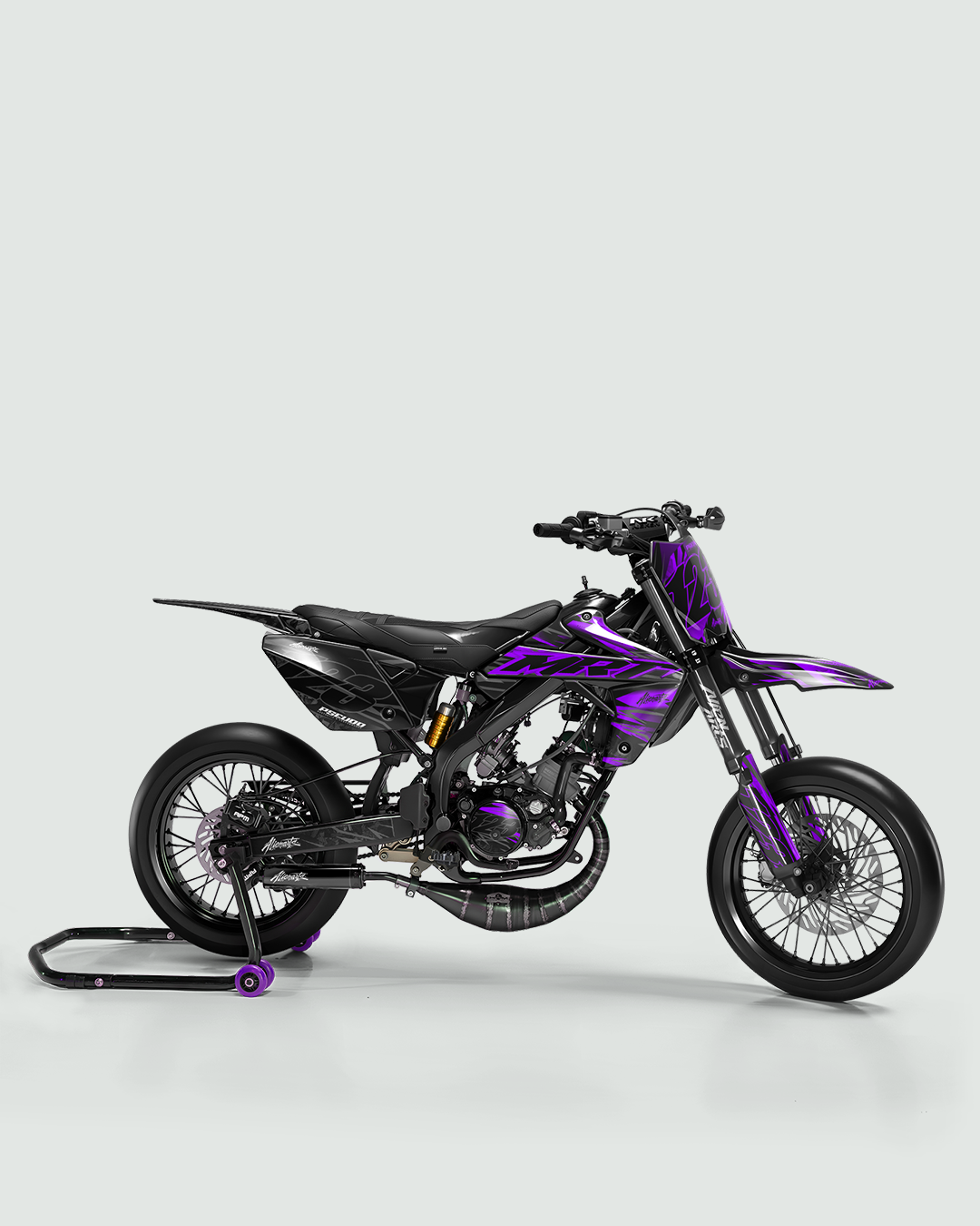NEMESIS - Kit deco RIEJU 50cc - Violet — vue de côté