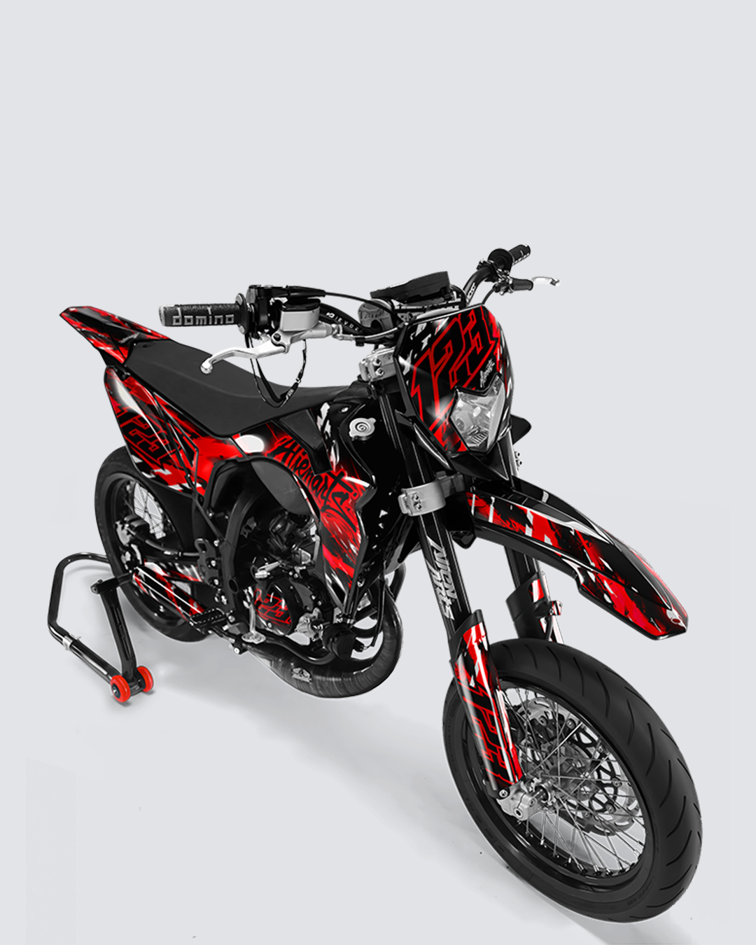 ROGUE - Kit deco SHERCO 50cc - Rouge — vue de face