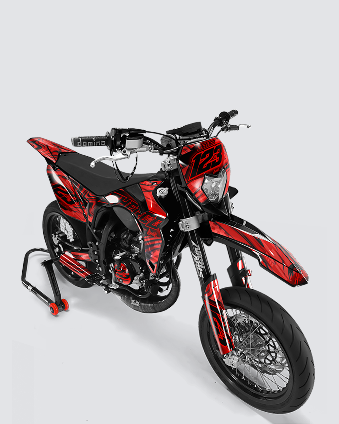 VORTEX - Kit deco SHERCO 50cc - Rouge — vue de face