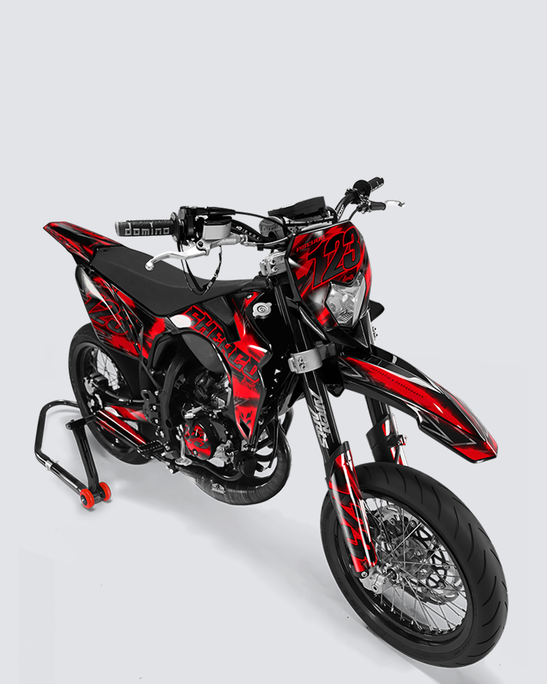 RAZOR - Kit deco SHERCO 50cc - Rouge — vue de face