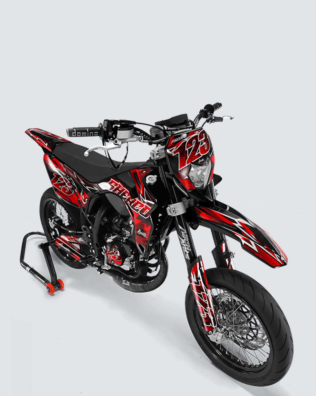 RAMPAGE - Kit deco SHERCO 50cc - Rouge — vue de face