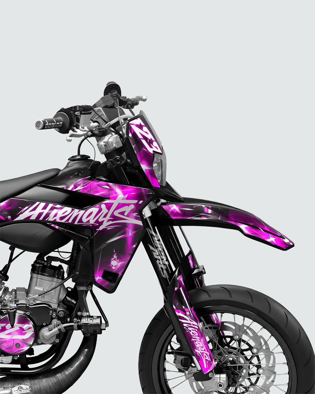 PLASMA - Kit deco SHERCO 50cc - Rose — vue de face