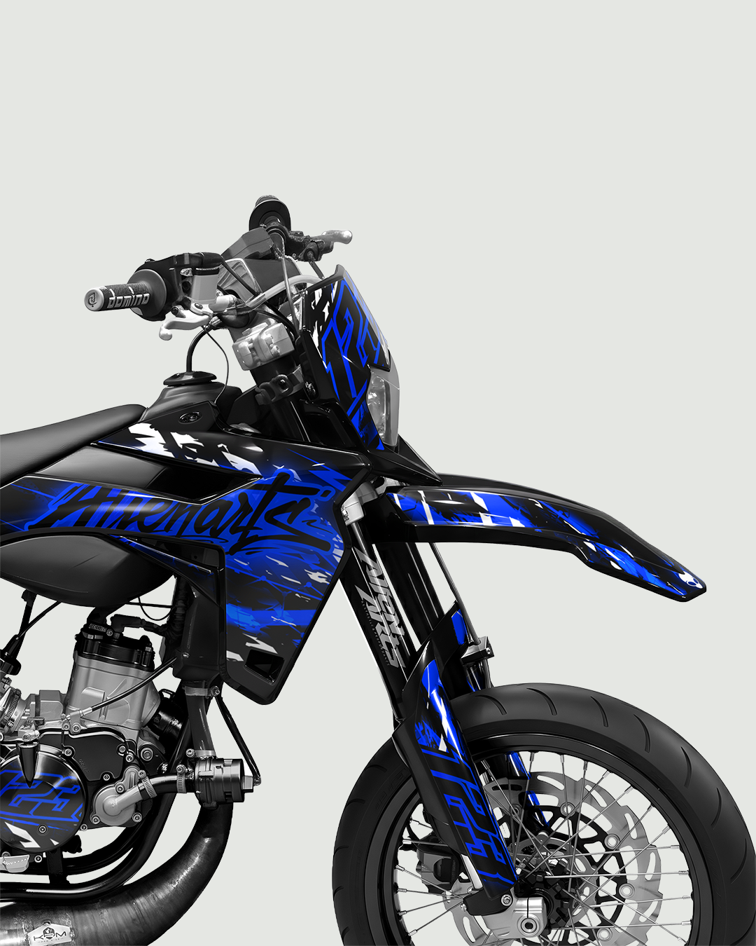 ROGUE - Kit deco SHERCO 50cc - Bleu — vue de face