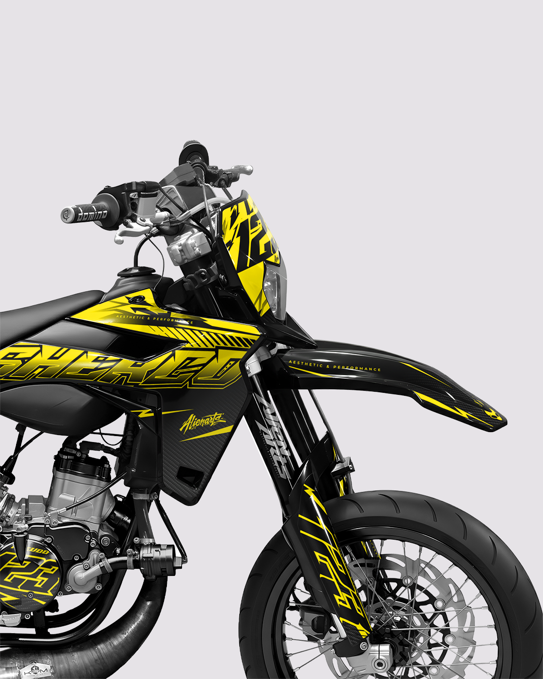 REAPER - Kit deco SHERCO 50cc - Jaune — vue de face