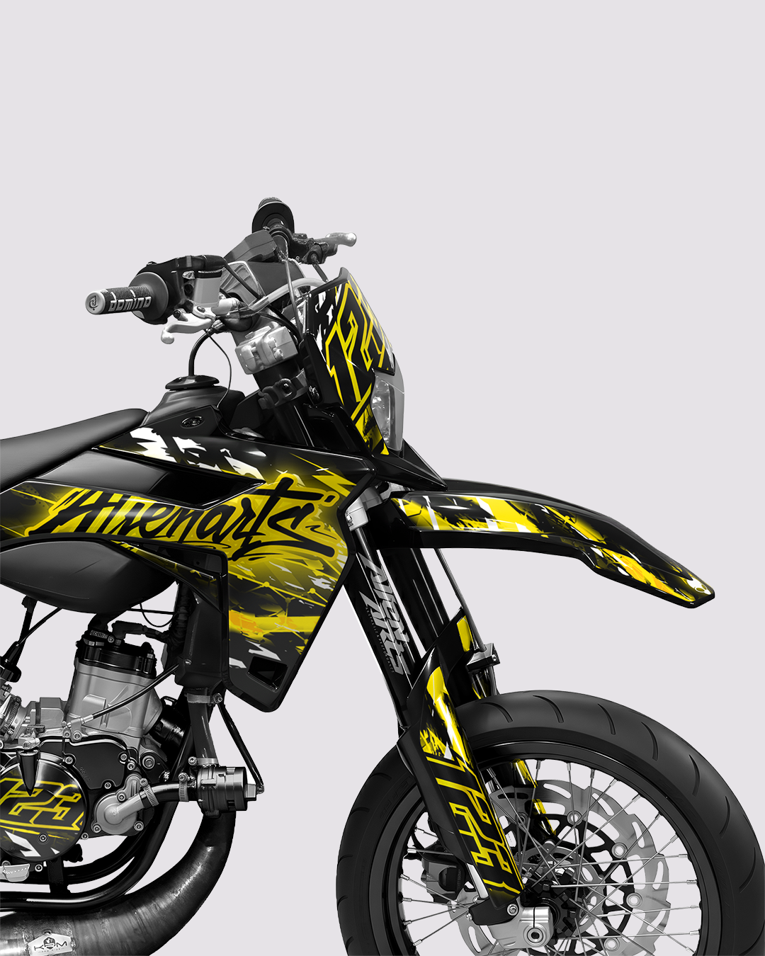 ROGUE - Kit deco SHERCO 50cc - Jaune — vue de face