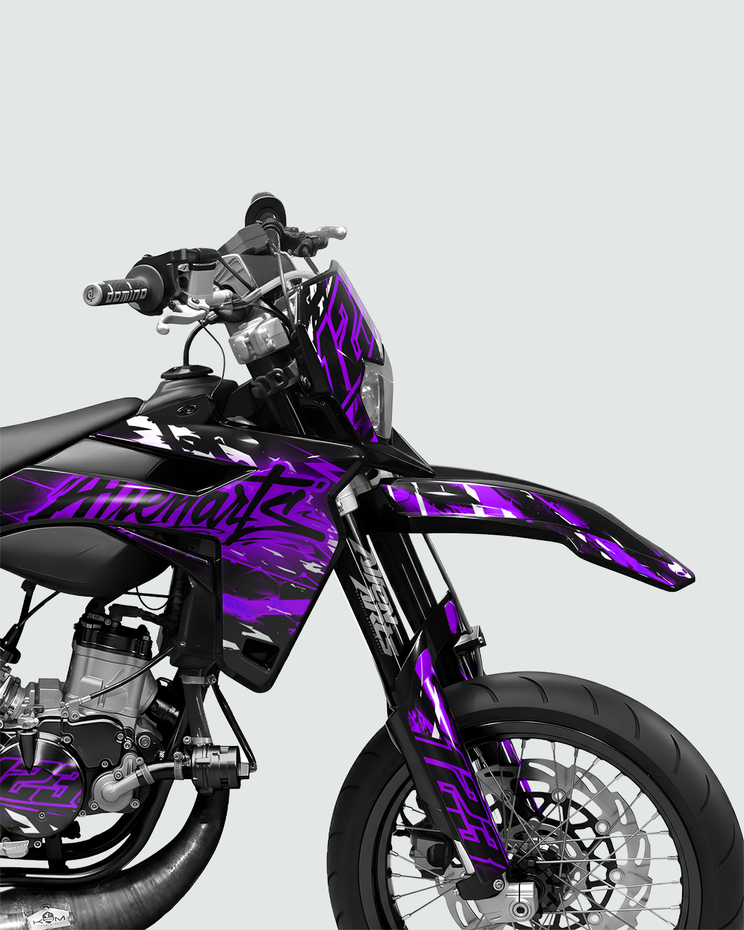 ROGUE - Kit deco SHERCO 50cc - Violet — vue de face