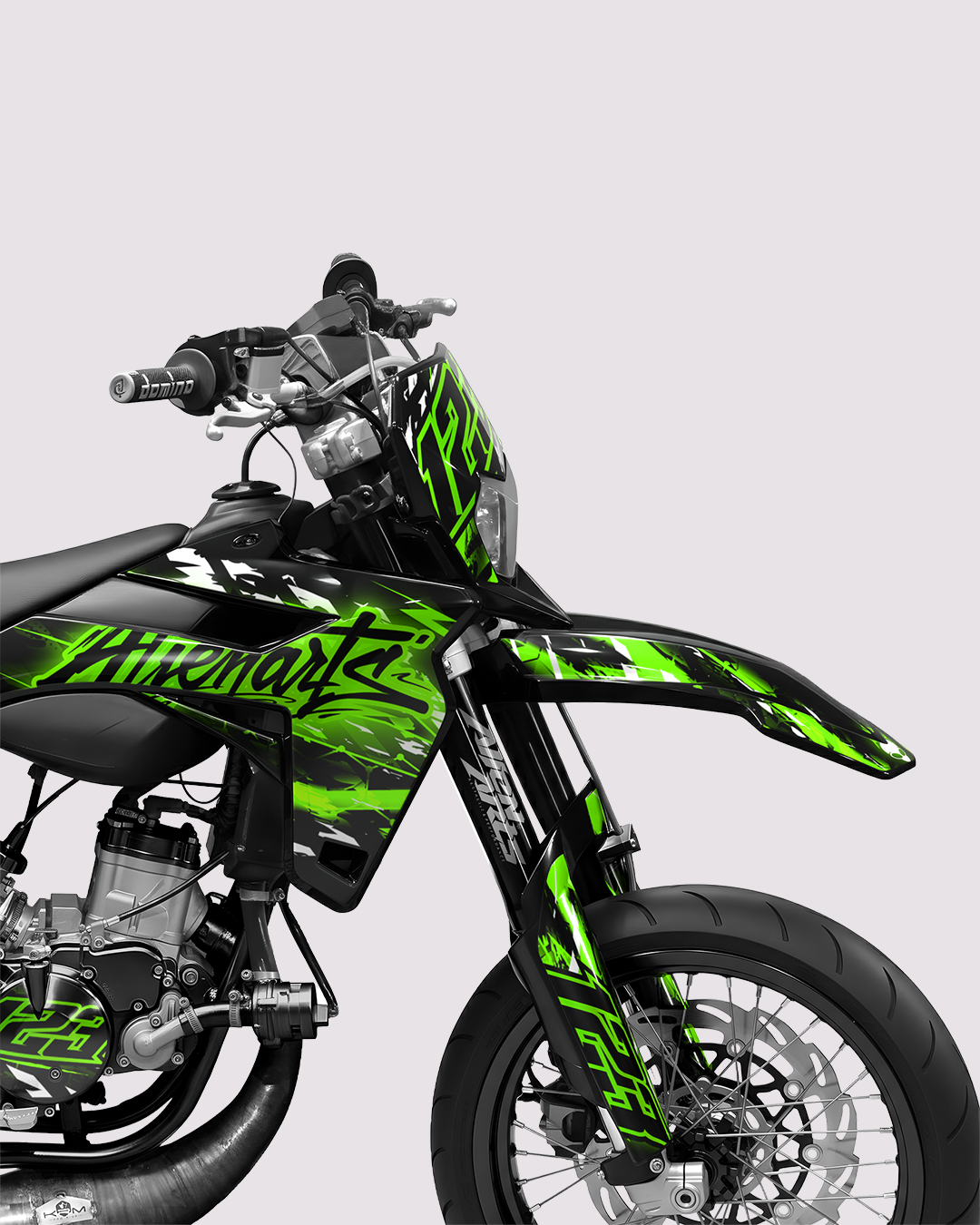 ROGUE - Kit deco SHERCO 50cc - Vert — vue de face