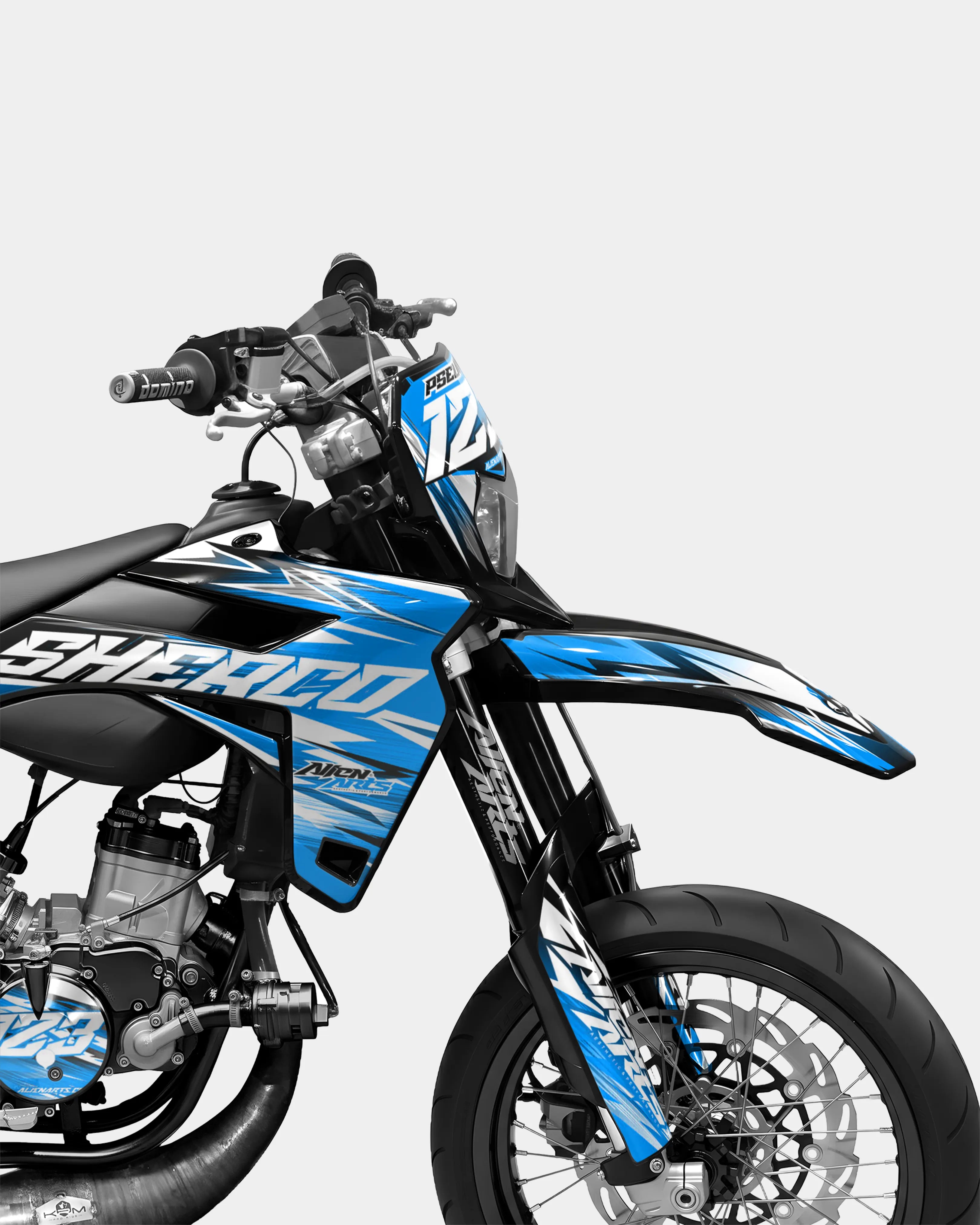 AUROPE - Dekorationsset SHERCO 50cc - Blau