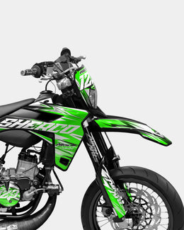AUROPE - Kit deco SHERCO 50cc - Vert — vue 3