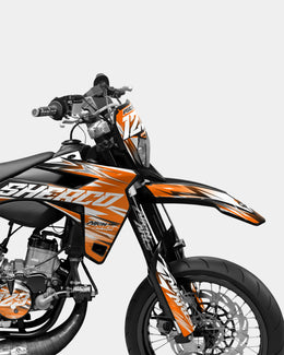 AUROPE - Kit deco SHERCO 50cc - Orange — vue 3