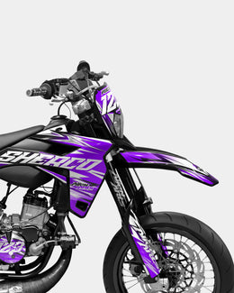 AUROPE - Kit deco SHERCO 50cc - Violet — vue 3