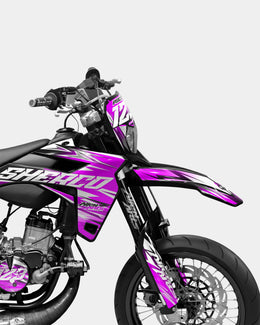 AUROPE - Kit deco SHERCO 50cc - Rose — vue 3