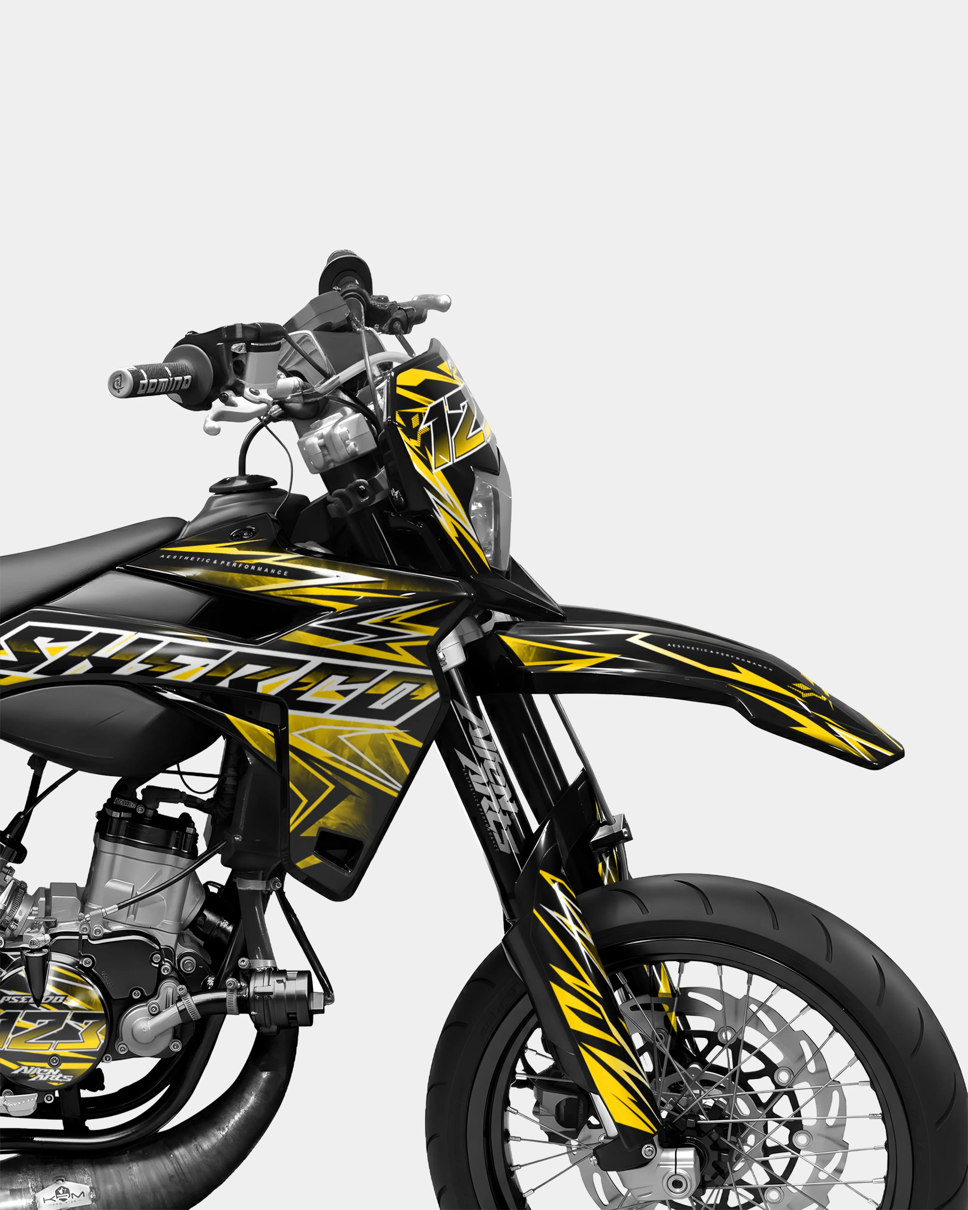 BRUME – Dekorationsset SHERCO 50cc – Dunkelgelb