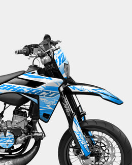 CALYPSO - Kit deco SHERCO 50cc - Bleu — vue 3