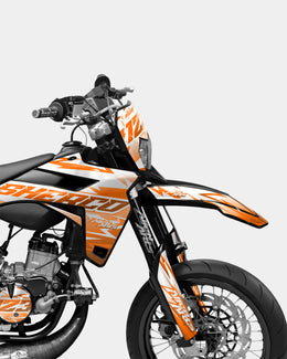 CALYPSO - Kit deco SHERCO 50cc - Orange — vue 3