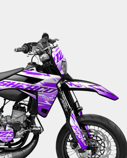CALYPSO - Kit deco SHERCO 50cc - Violet — vue 3