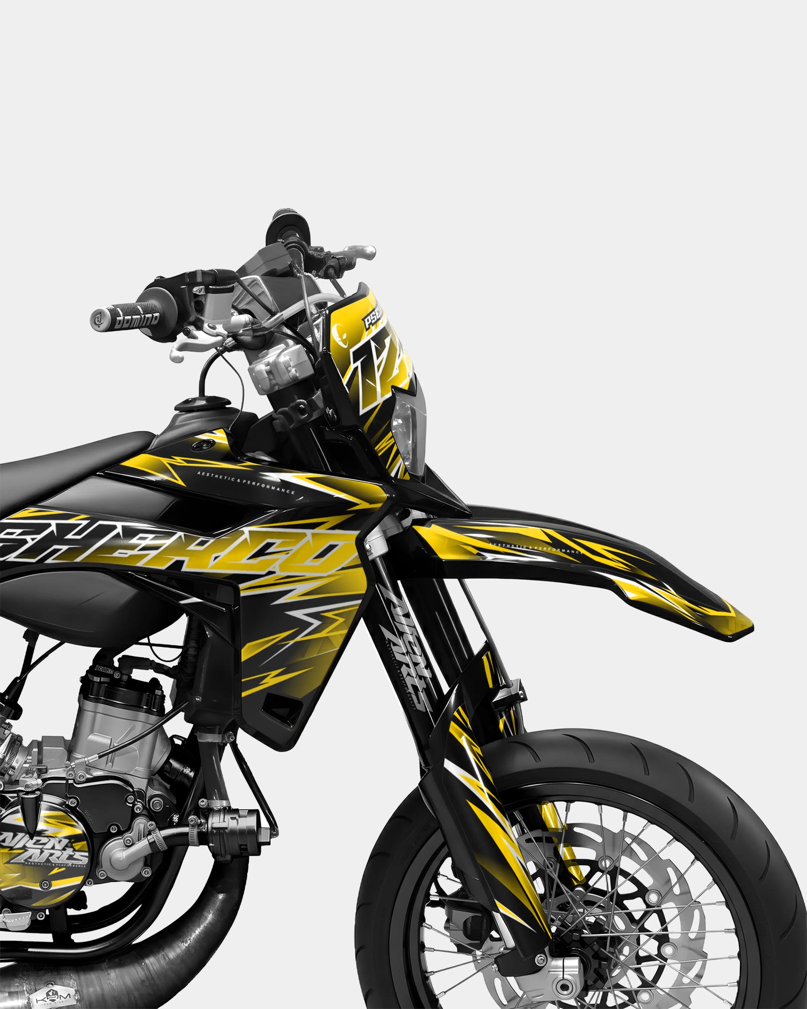 CIEL - Dekorationsset SHERCO 50cc - Dunkelgelb
