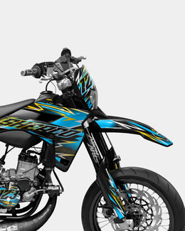 ECLAT - Kit deco SHERCO 50cc - Bleu — vue 3