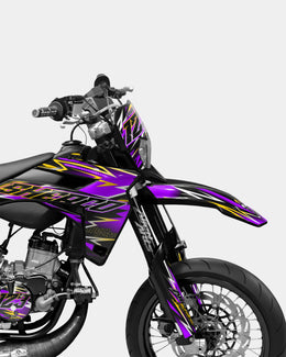 ECLAT - Kit deco SHERCO 50cc - Violet — vue 3