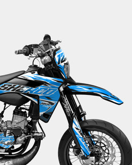 FABLE - Kit deco SHERCO 50cc - Bleu — vue 3