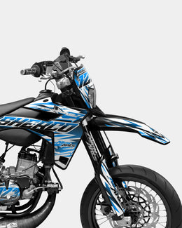 FIKA - Kit deco SHERCO 50cc - Bleu — vue 3
