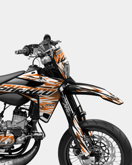 FIKA - Kit deco SHERCO 50cc - Orange — vue 3