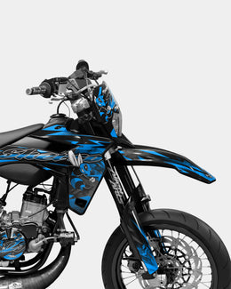 LISSE- Kit deco SHERCO 50cc - Bleu — vue 3