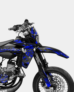LISSE- Kit deco SHERCO 50cc - Bleu foncé — vue 3