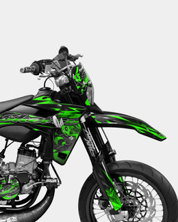 LISSE- Kit deco SHERCO 50cc - Vert — vue 3