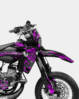 LISSE- Kit deco SHERCO 50cc - Rose — vue 3